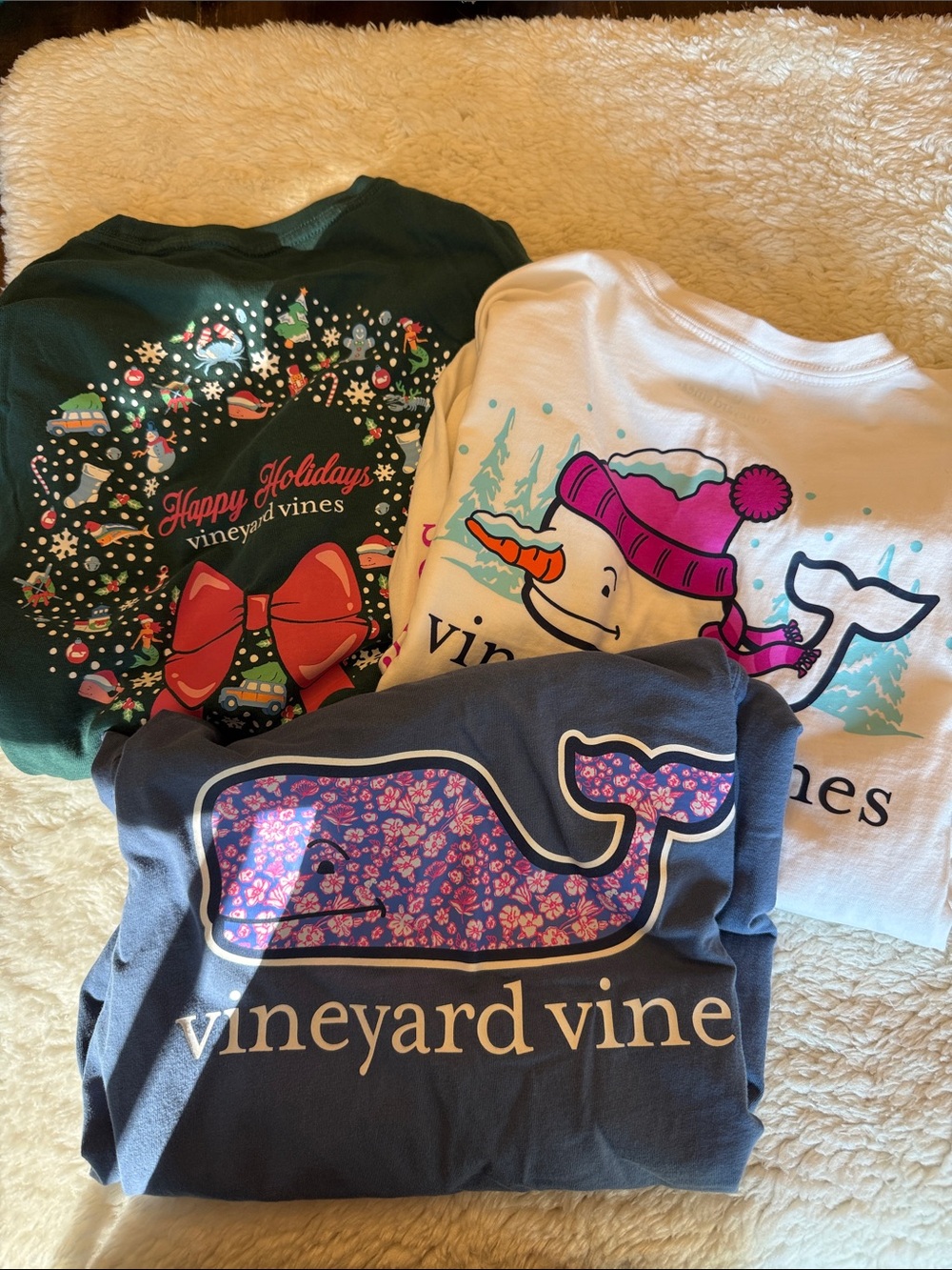 LOT 3 kids vineyard vines long sleeve shirts size 7-8